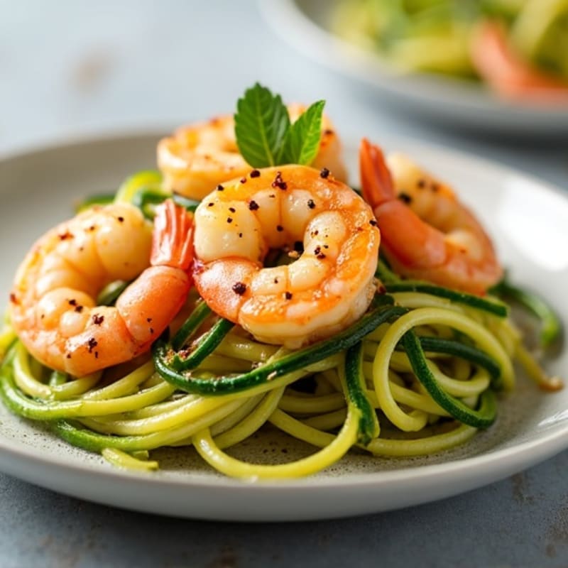 Garlic Butter Shrimp with Zucchini Noodles