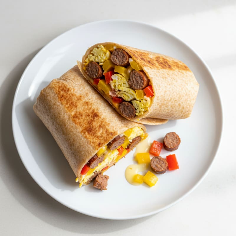Hearty Elk Sausage Breakfast Burrito