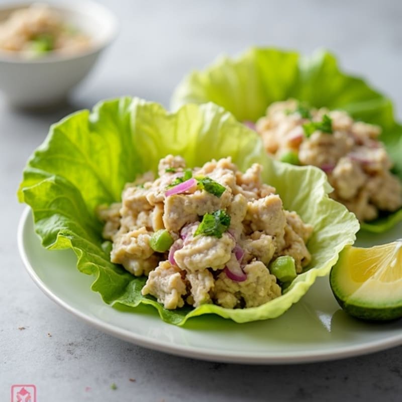 Creamy Tuna Salad Lettuce Wraps