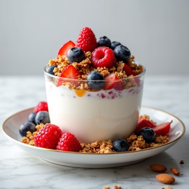 Greek Yogurt Protein Parfait with Berries