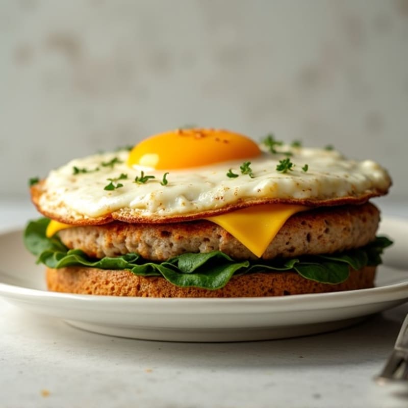 Protein-Packed Spinach and Egg Breakfast Sandwich