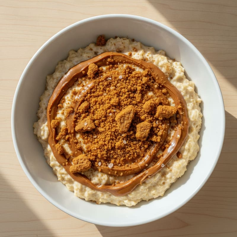 Biscoff Swirl Protein Oatmeal
