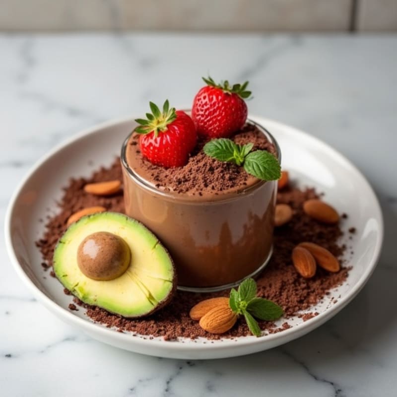 Silky Chocolate Protein Pudding with Almond Butter