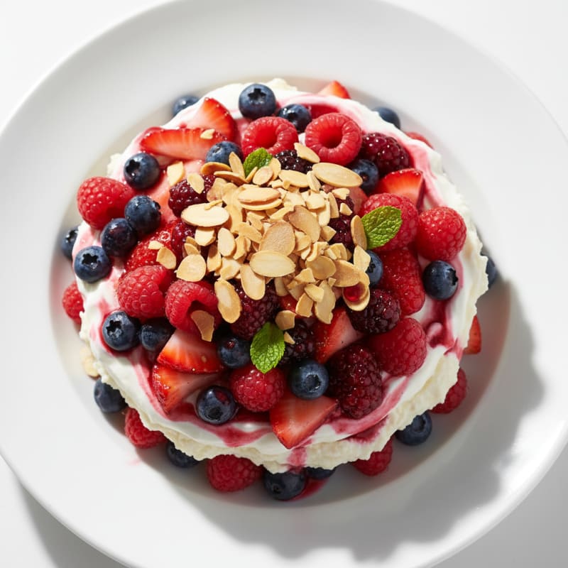 Greek Yogurt Protein Parfait with Mixed Berries