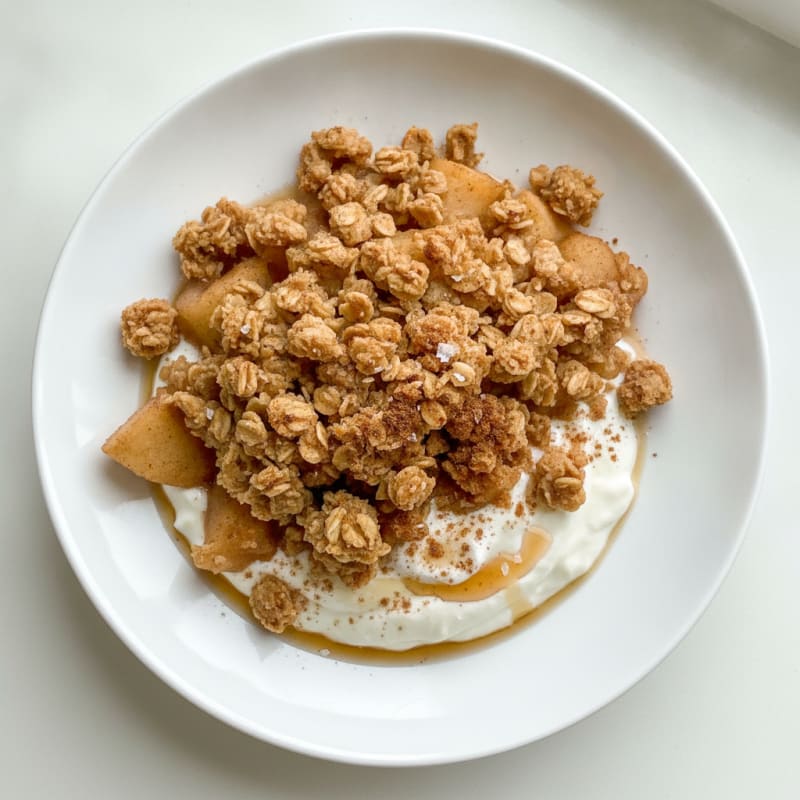 Baked Apple Crumble with Oat Topping