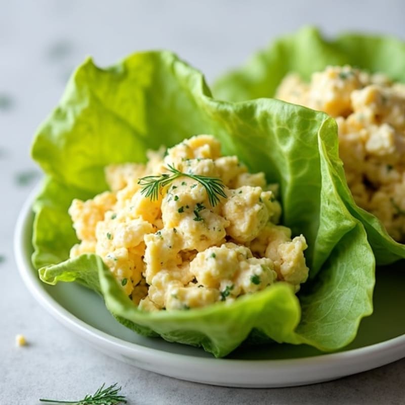 Creamy Dill Egg Salad Lettuce Wraps