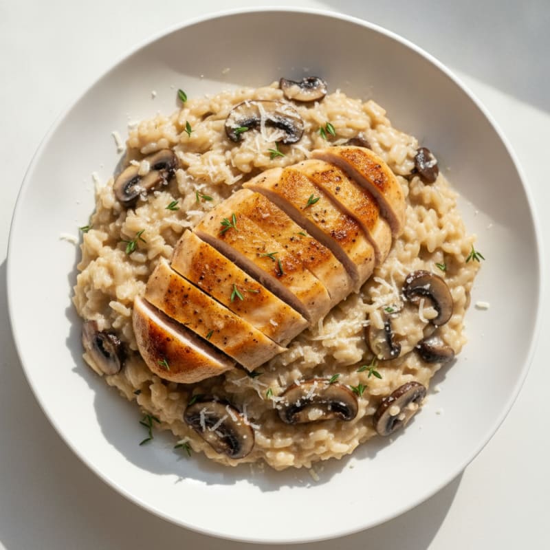Creamy Parmesan Mushroom Risotto