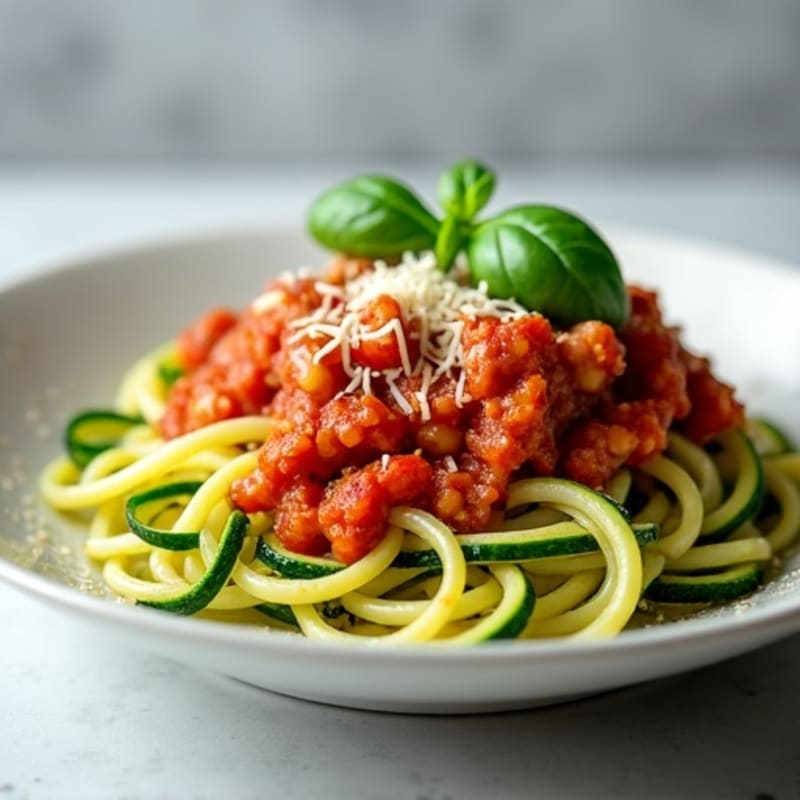 Lean Turkey and Zucchini Noodle Bolognese