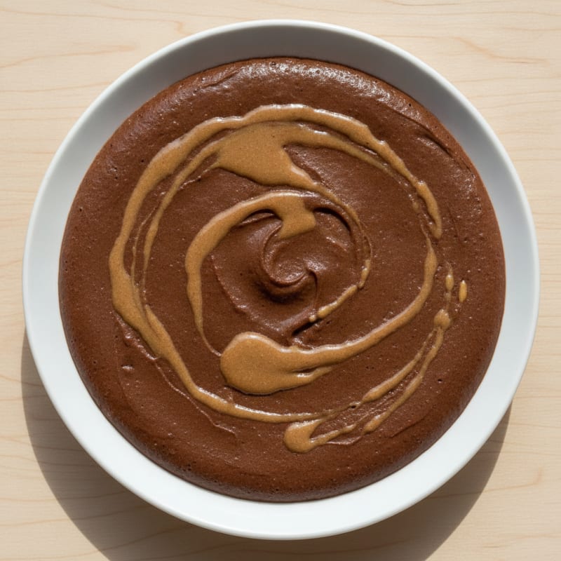 Creamy Chocolate Protein Pudding with Almond Butter Swirl