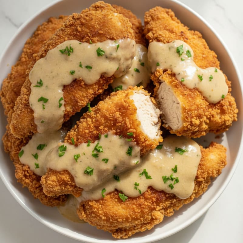 Buttermilk Fried Chicken with Creamy Gravy