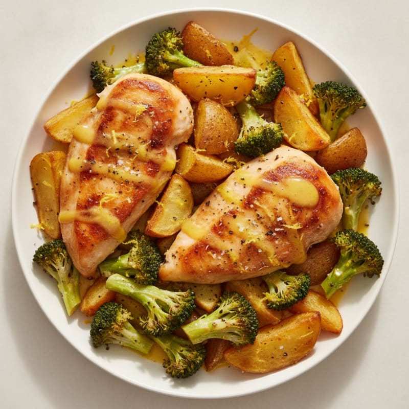 Sheet Pan Lemon Herb Chicken and Broccoli