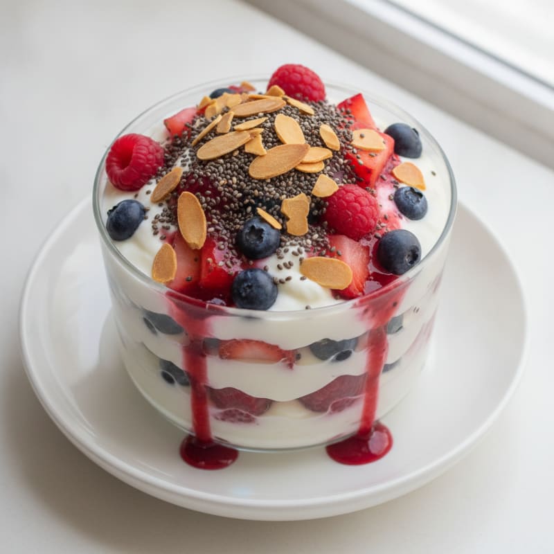 Creamy Greek Yogurt Protein Parfait with Mixed Berries