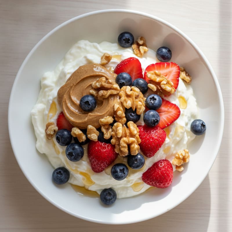 Silky Greek Yogurt Protein Pudding with Fresh Berries