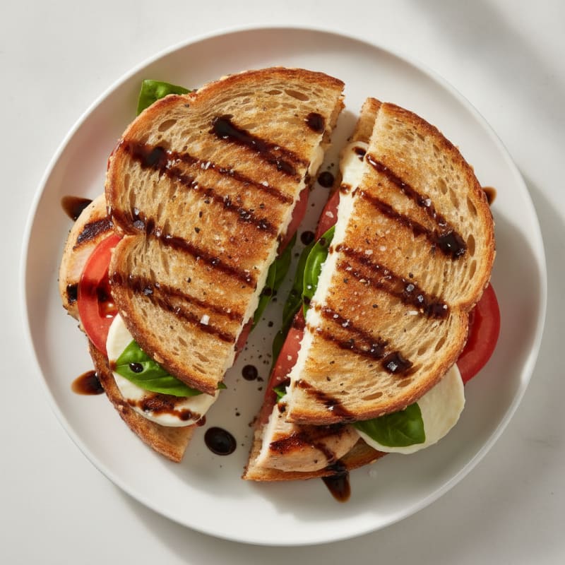 Grilled Caprese Sandwich with Balsamic Glaze