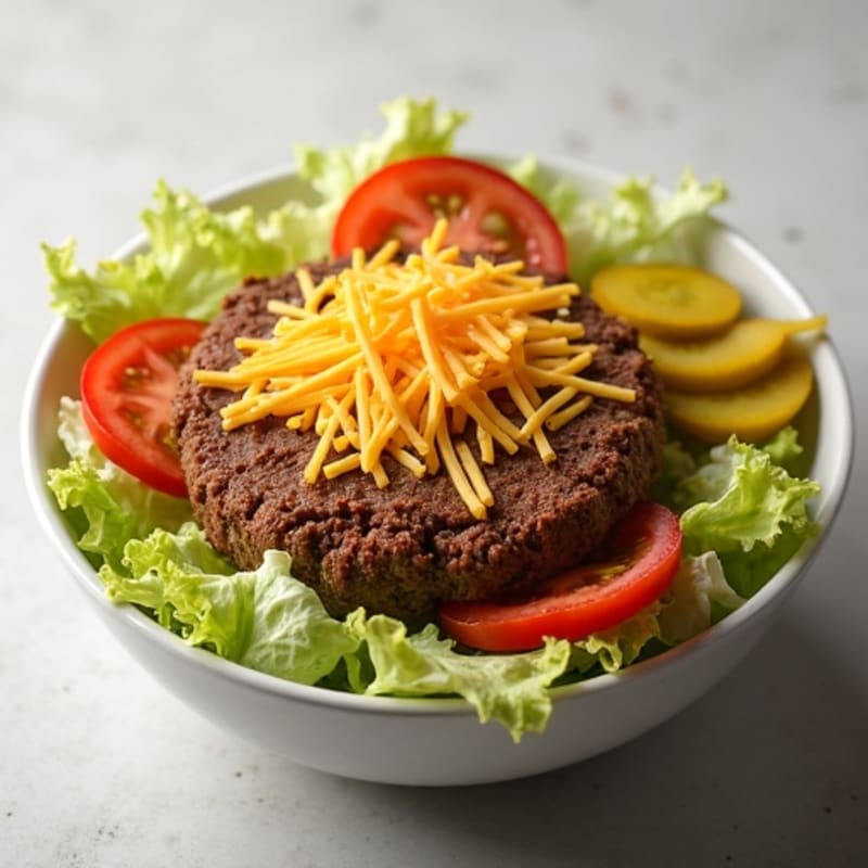 Crispy Ground Beef Big Mac Bowl with Creamy Special Sauce