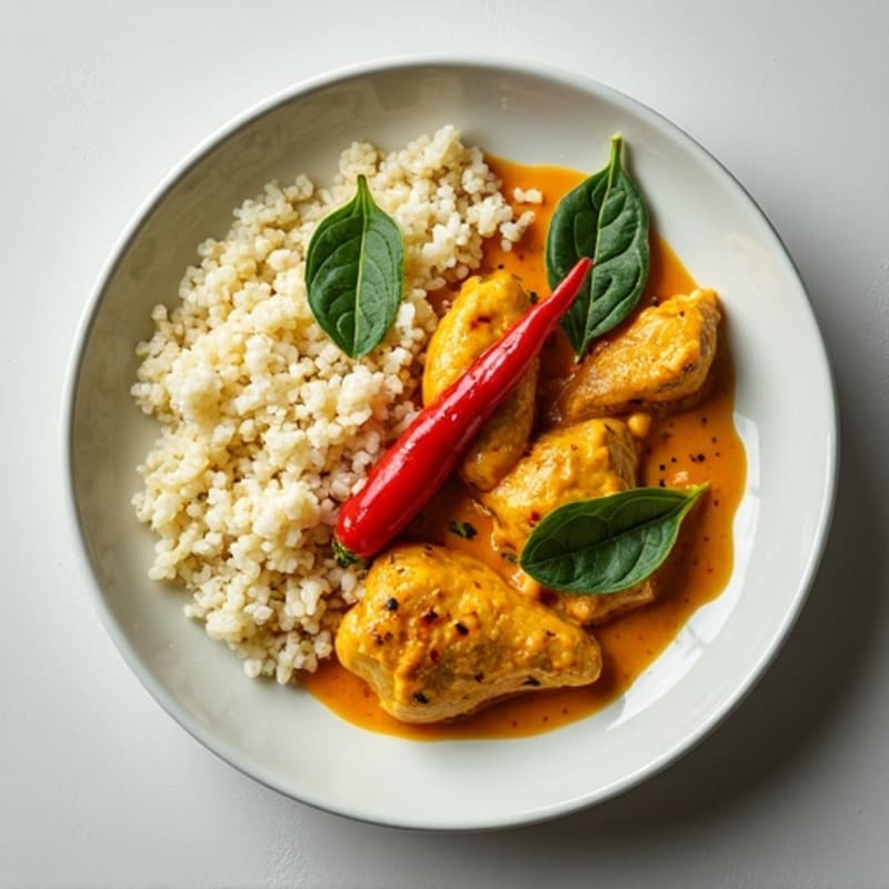 Creamy Coconut Chicken Curry with Cauliflower Rice