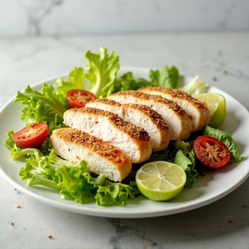 Creamy Chicken Caesar Salad with Crisp Romaine