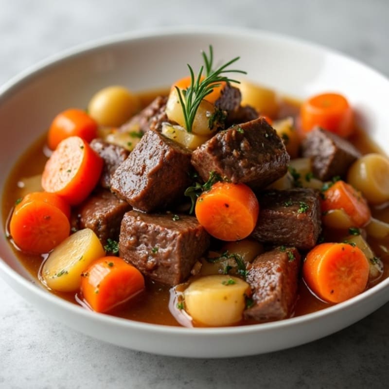 Tender Slow Cooked Beef with Hearty Root Vegetables