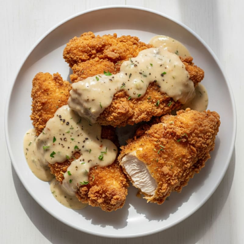 Buttermilk Fried Chicken with Creamy Gravy