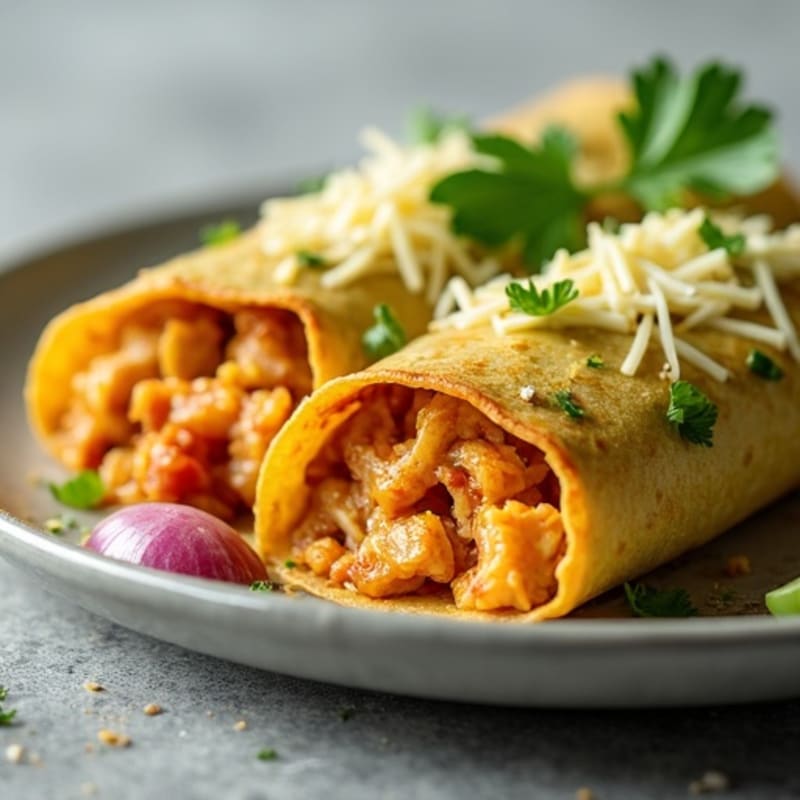 Salsa Verde Shredded Chicken Enchiladas