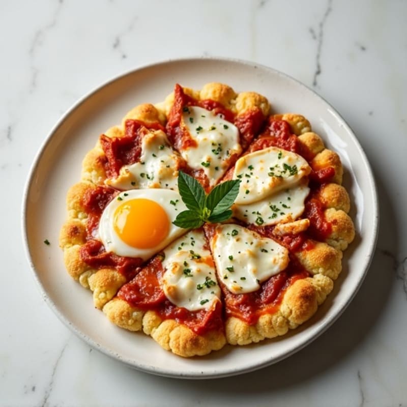 BBQ Ranch Chicken Cauliflower Crust Pizza