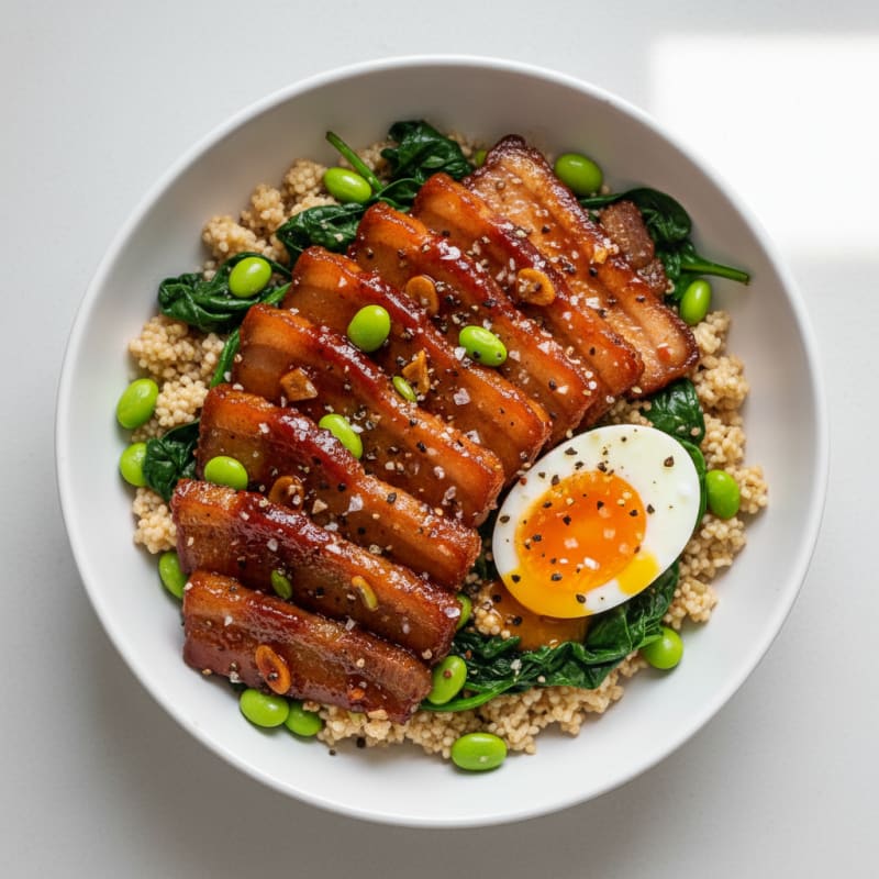 Spicy Gochujang Pork Belly Bowl