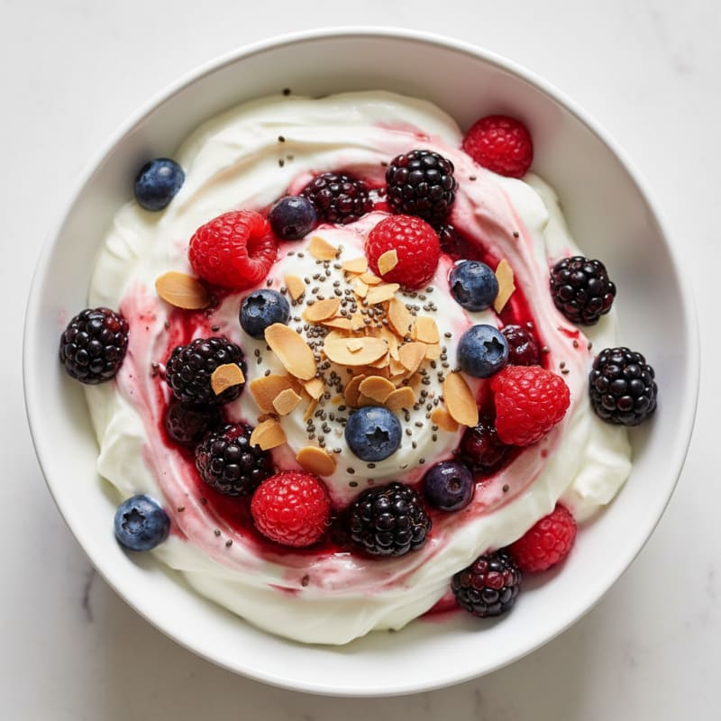 Creamy Greek Yogurt Parfait with Mixed Berries and Vanilla Protein