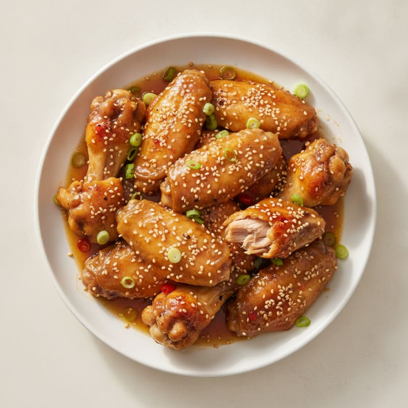 Honey-Glazed Chicken Wings with Sesame