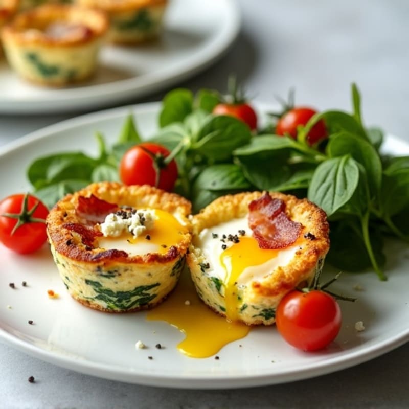 Protein-Packed Baked Egg and Spinach Cups