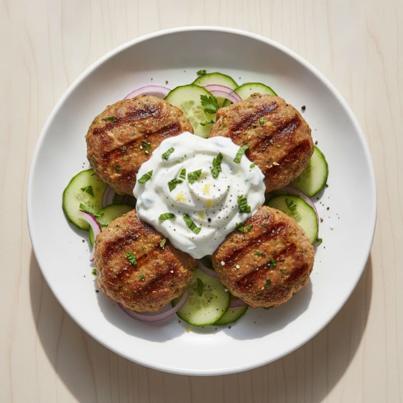 Lamb Kofta with Mint Yogurt Sauce