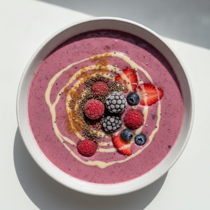 Mixed Berry Vegan Protein Smoothie
