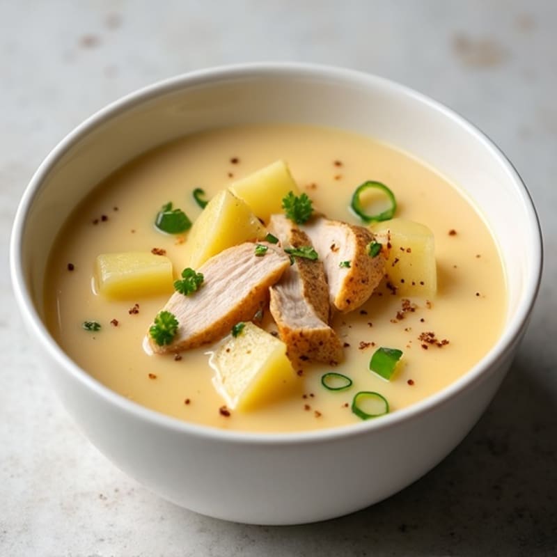 Healthy Creamy Baked Potato Soup