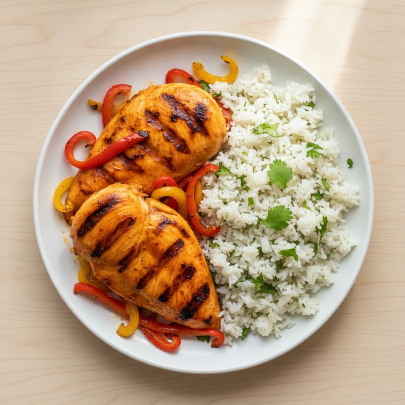 Pollo Asado Chicken with Cilantro Rice