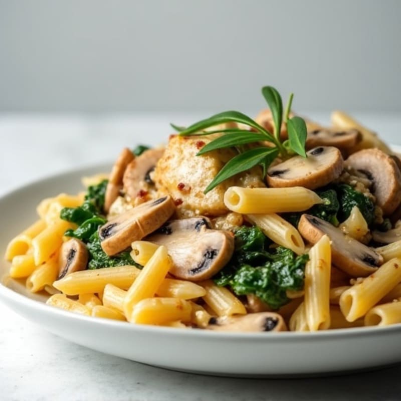 Creamy Truffle Mushroom Protein Pasta