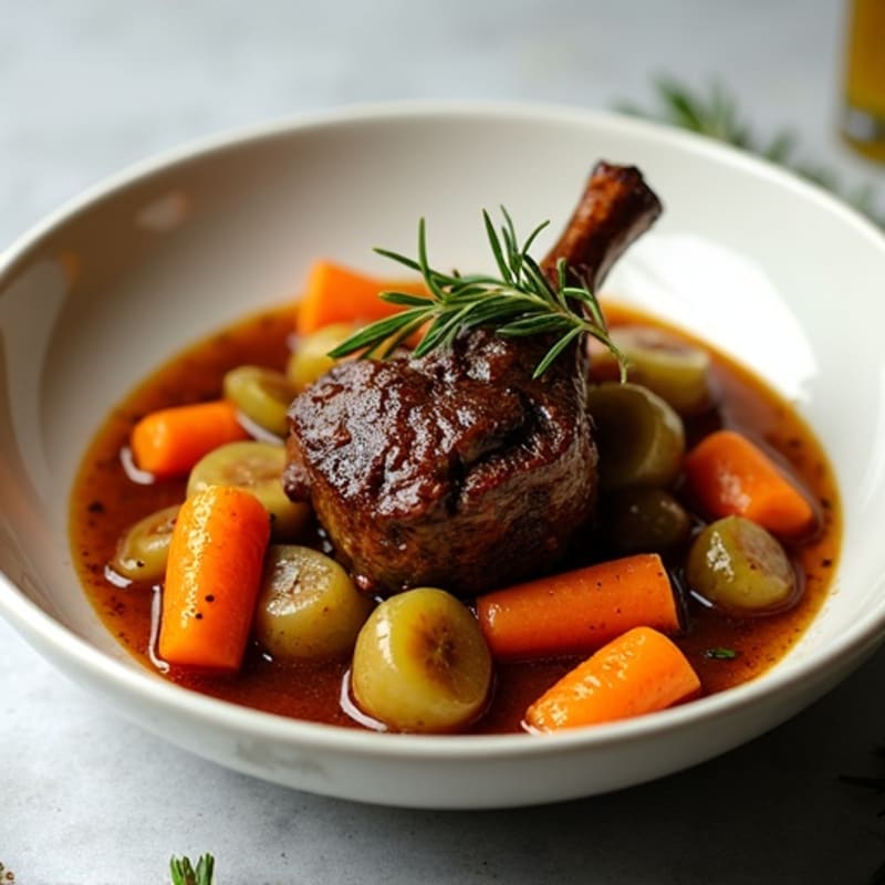 Slow-Cooked Rosemary Garlic Lamb Shank Stew