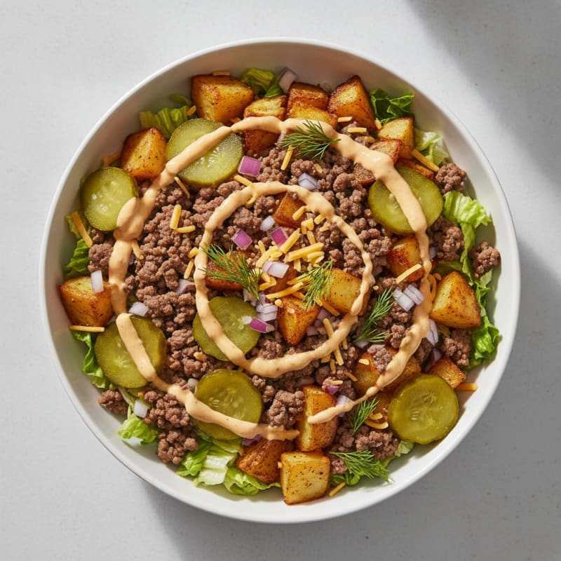 Big Mac Inspired Protein Bowl