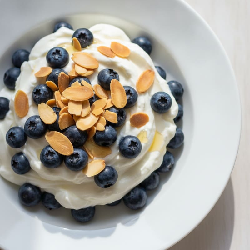 Greek Yogurt Parfait with Fresh Berries and Almonds