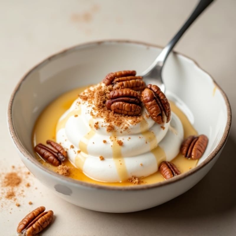 Creamy Vanilla Protein Yogurt with Cinnamon-Spiced Pecans