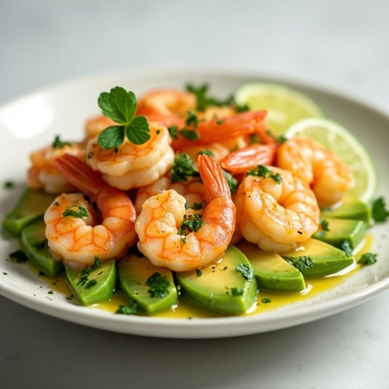 Fresh Lime-Marinated Shrimp with Creamy Avocado