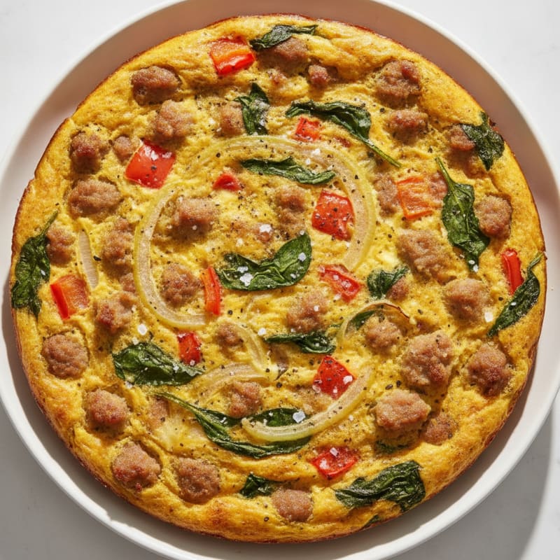 Savory Breakfast Egg and Sausage Bake