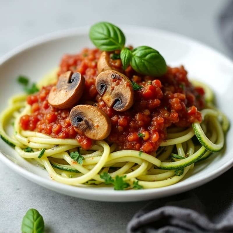 Hearty Mushroom Ragu with Zucchini Noodles