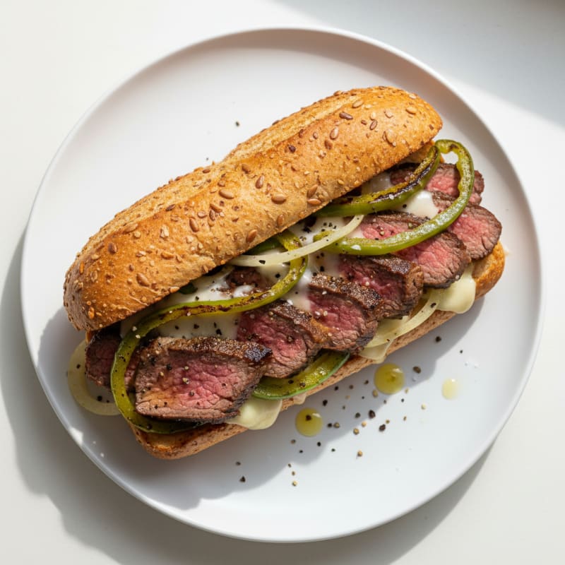 Philly Steak and Provolone Sandwich