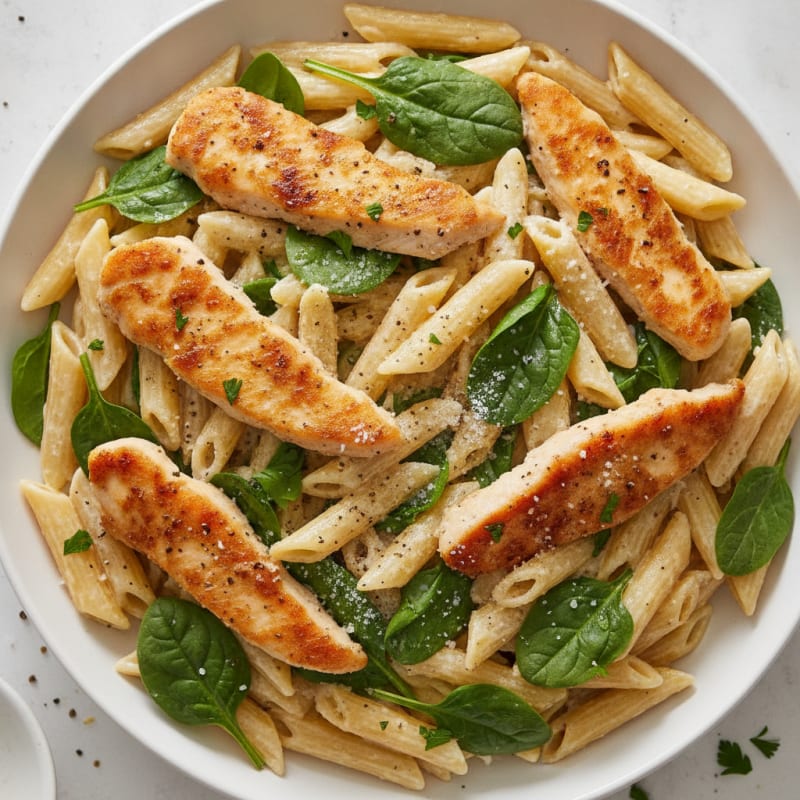 Garlic Parmesan Chicken Alfredo Pasta
