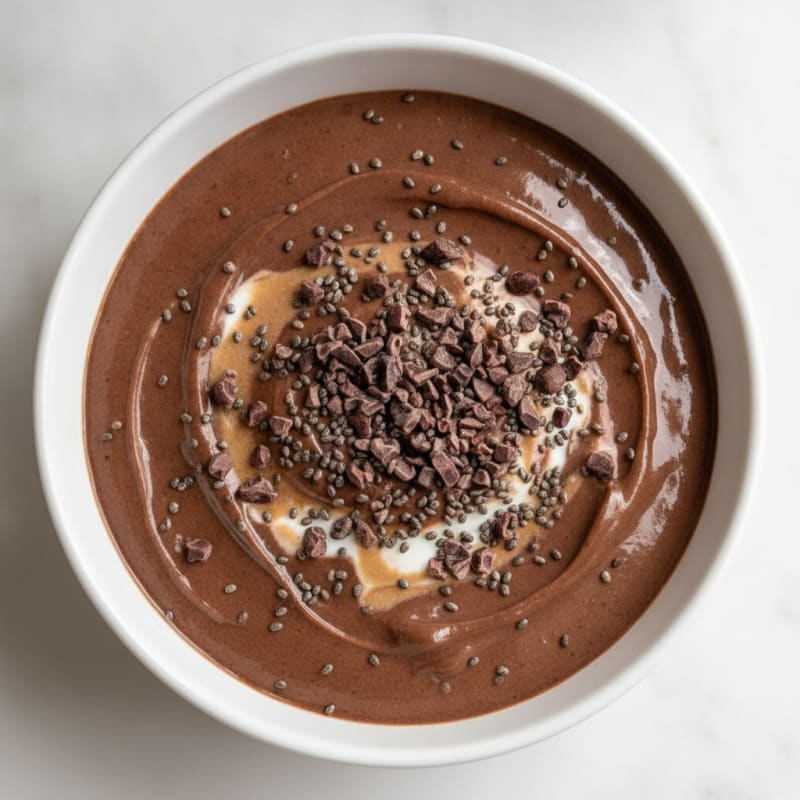 Silky Chocolate Protein Pudding with Greek Yogurt