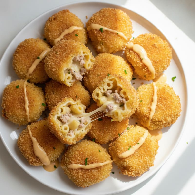 Golden Macaroni and Cheese Bites