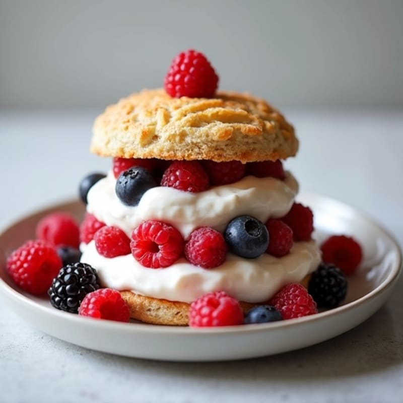 Protein-Packed Greek Yogurt Berry Shortcake