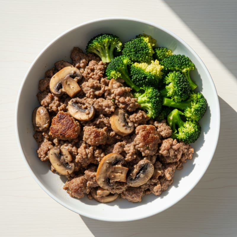 Savory Ground Beef and Mushroom Skillet