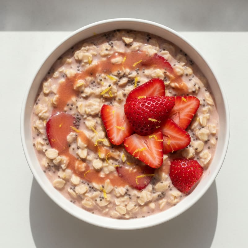 Strawberry Shortcake Overnight Oats