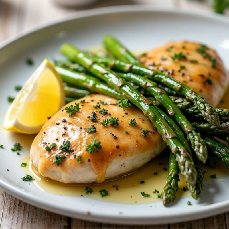 Sheet Pan Lemon Herb Chicken and Roasted Asparagus
