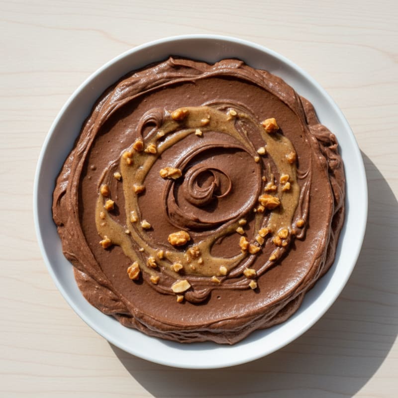 Silky Chocolate Protein Pudding with Almond Butter Swirl